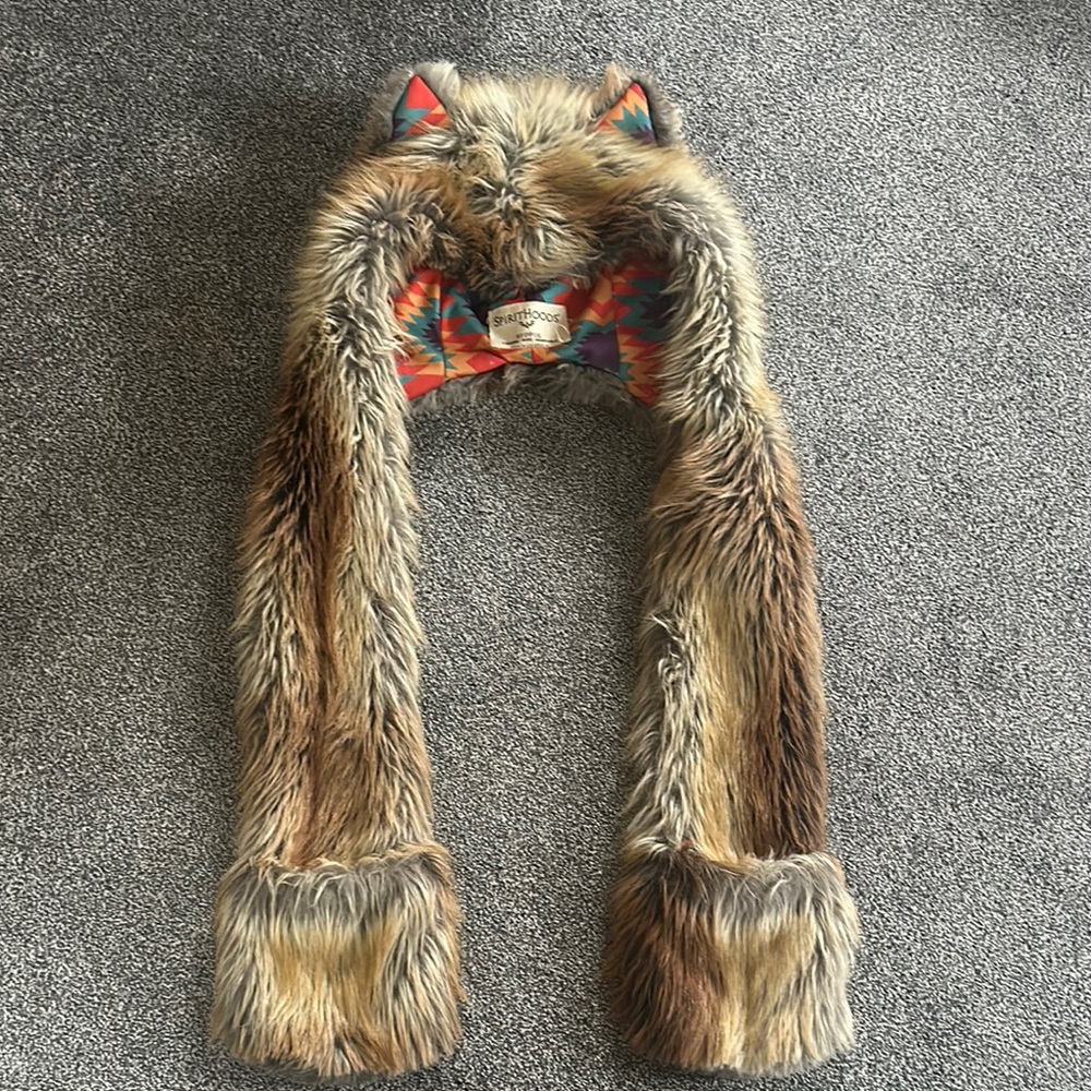 SpiritHoods Faux Fur Hooded Scarf